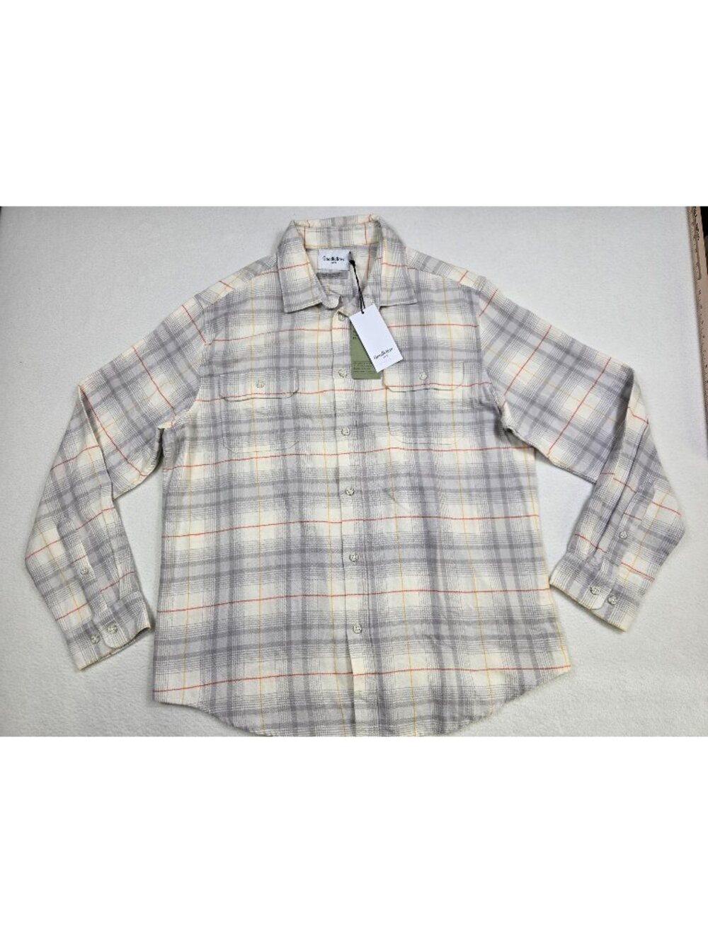 NEW Goodfellow Large Long Sleeve Plaid Flannel 100% Cotton Shirt Gorpcore Hiking